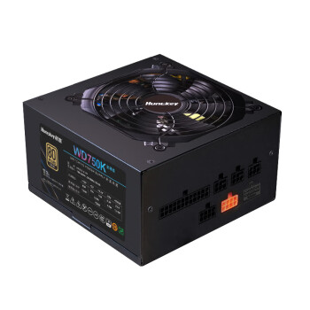 航嘉（Huntkey）WD750K全模组金牌750W电源（80PLUS金牌/单路60A/全电压/LLC+SR+DC-DC/智能温控）