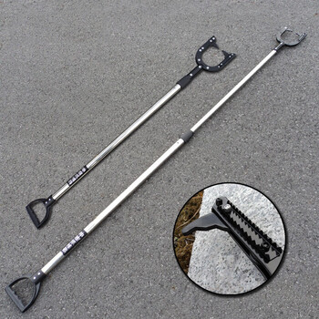 海斯迪克 防暴脚叉 安防防卫用伸缩防护防爆钢叉 安保抓捕器 HK-69