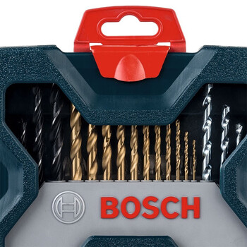 博世（BOSCH）30支钻头套装（含镀钛麻花钻）圆柄钻头混合套装含镀钛麻花钻头