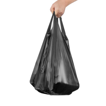 科力邦（Kelibang） 垃圾袋 36*55cm/50只一次性塑料袋小号装有耳 商用物业背心式垃圾袋  KB1002