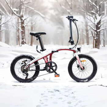 BeginONE小冰 智能折叠健身单车锂电助力自行车电动（支持HUAWEI HiLink） 红色 20寸