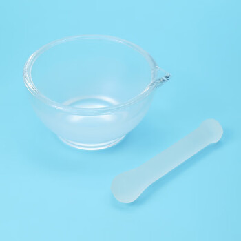 冰禹 BYhb-2448 玻璃研钵 玻璃乳钵 研药碗 研钵+研磨棒 玻璃磨具 60mm