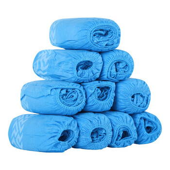 百舸 鞋套一次性加厚无纺布耐磨防尘透气居家外出鞋套脚套 蓝色100只