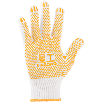 星工（XINGGONG）劳保手套 点胶防滑耐磨线手套 工地工作点珠手套XGS-D1 120付/包