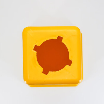 海斯迪克 gnjz-1056 塑料路锥方锥 小心地滑 四方告示牌 雪糕筒路障警示柱交通设施