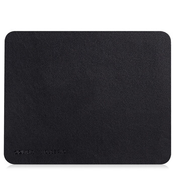得力(deli)250*200mm耐磨PU皮鼠标垫 办公游戏通用 办公用品 黑色83009