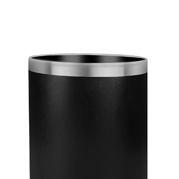 庄太太【黑色10L塑料双层】酒店客房无盖阻燃塑料双层垃圾桶