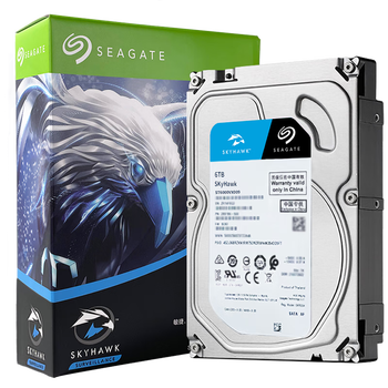 希捷（SEAGATE）安防硬盘 6TB 256MB SATA CMR垂直 机械硬盘 视频储存 三年质保 希捷酷鹰 3.5英寸ST6000VX009