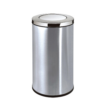 南 GPX-110B 南方港式垃圾桶 翻盖垃圾筒公用不锈钢垃圾箱果皮桶 砂钢 内桶容量50升