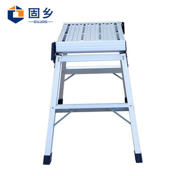 固乡 移动脚手架 马凳 折叠梯子 便携伸缩加厚钢管工程梯 施工架油漆工铁凳子 刮腻子平台凳 面76*31高50
