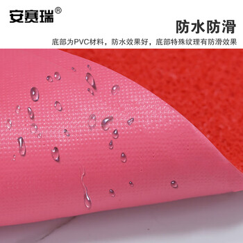 安赛瑞 PVC丝圈防滑走道垫 加厚丝圈吸水防滑通道地垫 1.2×18m 12653