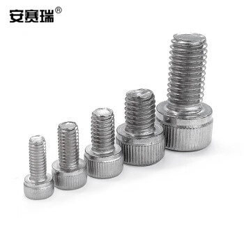 安赛瑞 国标不锈钢内六角螺丝  304不锈钢圆柱头内六角螺丝（500颗装）M3*5mm 21701