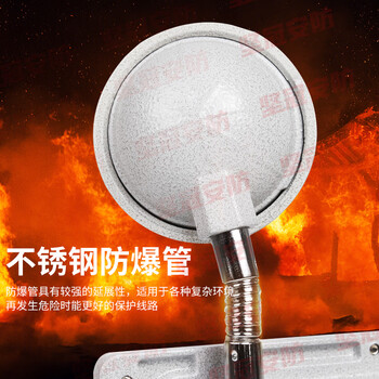 坚冠 消防LED防爆应急灯 消防应急灯双头商用煤矿仓储紧急疏散通道标识疏散指示灯标志灯【防爆应急灯】