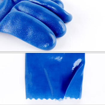 者也（ZYE）耐油耐酸碱浸塑手套防滑防水机械化工水产农作劳保手套 全胶浸胶单里手套5双