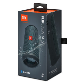 JBL FLIP ESSENTIAL 2 旗舰畅销款 无线蓝牙音箱 低音炮 防水设计 户外音箱 桌面音响 炫酷黑