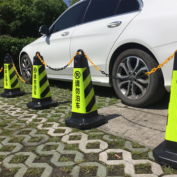 海斯迪克 警示路锥链条 警示柱路障雪糕筒连接件警戒隔离链条 红白25米带2个挂钩 gnjz-1055