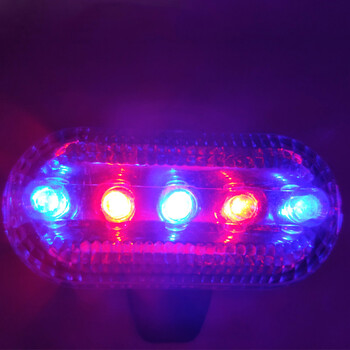 百舸 肩灯 警示灯红蓝爆闪  保安值勤巡逻便携式肩夹LED闪光灯 骑行夜跑 电池款 