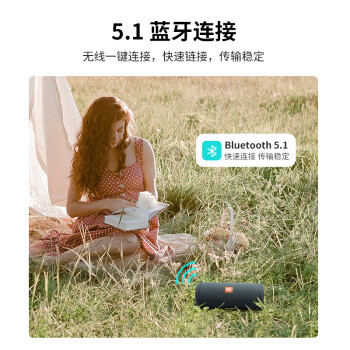 JBL FLIP ESSENTIAL 2 旗舰畅销款 无线蓝牙音箱 低音炮 防水设计 户外音箱 桌面音响 炫酷黑