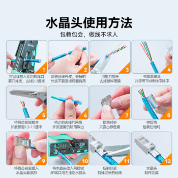 山泽 超五类屏蔽网线水晶头 超5类千兆网络连接器 Cat5e镀金工程级RJ45电脑网线接头  100个 SJ-P5100