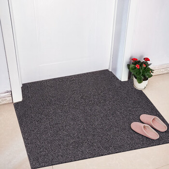豫之韵 进门地垫入户门大门门口丝圈蹭脚垫子多用门厅入门入户门垫 黑灰色15mm厚 80*120cm