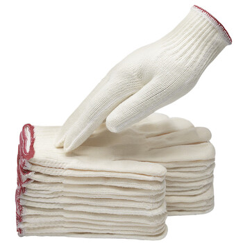 新越昌晖 劳保手套 加厚耐磨 防护手套 工地工作纱手套 棉手套48副/均码s7011