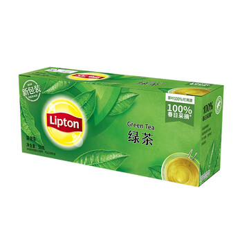 立顿（Lipton）绿茶安徽黄山50g 送礼非独立袋泡双囊茶包办公室下午茶2g*25包