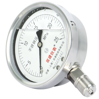 匡建仪表（CONJANT）YTN-100BF 304不锈钢耐震压力表 耐高温耐腐蚀 0-25mpa 表盘15厘米