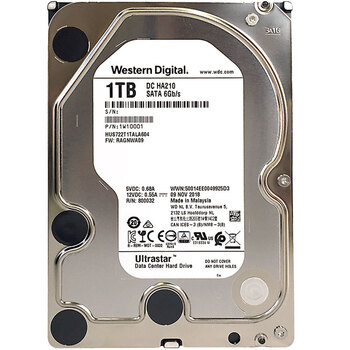 西部数据（WD）1TB 企业级机械硬盘DC HA210 SATA 7200转128MB CMR垂直 服务器硬盘 3.5英寸HUS722T1TALA604