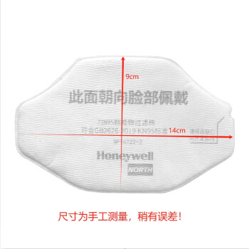 霍尼韦尔（Honeywell）72N95过滤棉  5片/包防颗粒物 工业粉尘防护 搭配防毒面具防尘面具（2件起购）