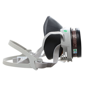 思创科技 橡胶半面罩化工喷漆应急酸碱农药氨 ST-FDX 1套（每套含3号滤盒1只）