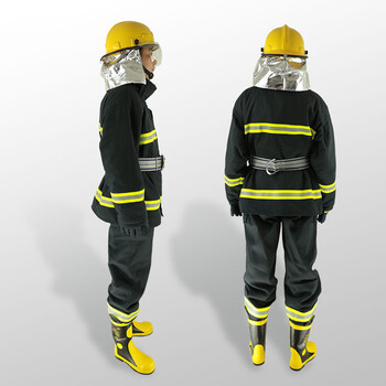 宏兴（HongXing）02款消防服单式战斗服套装 头盔手套消防腰带消防靴43码消防服定做五件套 XXL#