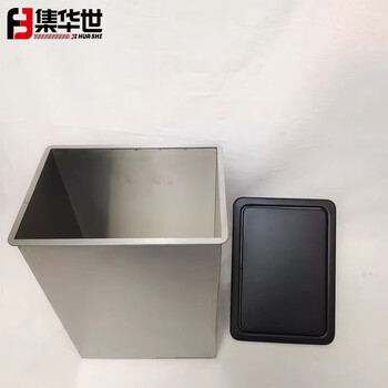 集华世 嵌入式垃圾桶酒店餐厅不锈钢收集箱【D-205圆形钛金盖子】JHS-0413