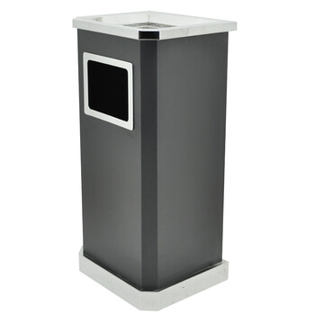 兰诗(LAUTEE)A-072 丽格垃圾桶烟灰桶 酒店宾馆商场用垃圾筒 喷塑斜角侧开口款