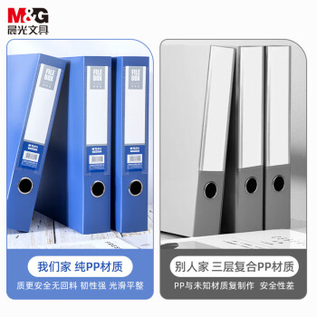 晨光（M&G）文具10只A4/55mm档案盒文件盒 收纳资料盒 蓝色塑料盒办公用品 ADM929Z9