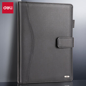 得力(deli)25K100张高档款活页笔记本 黑色3164