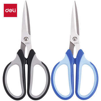得力(deli)154mm小号家用小剪刀  混色6018