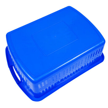 箱大王 Xlj-09 塑料周转筐 储物收纳篮 商超篮子快递物流筐 蓝色570*415*180