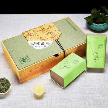 茗山生态茶 茶叶绿茶 新茶 毛尖绿茶 春茶嫩芽  250g旗袍 茶叶礼盒装  