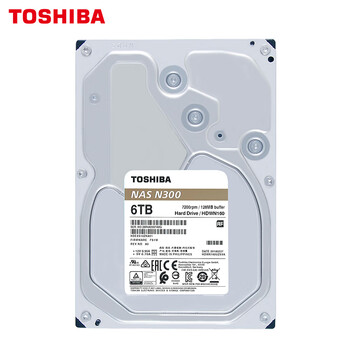 东芝（TOSHIBA）6TB NAS网络存储机械硬盘私有云家庭文件存储7200转 512MB SATA接口N300系列