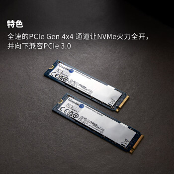 金士顿（Kingston）500GB SSD固态硬盘 M.2(NVMe PCIe 4.0×4) NV3系列 读速5000MB/s AI 电脑配件