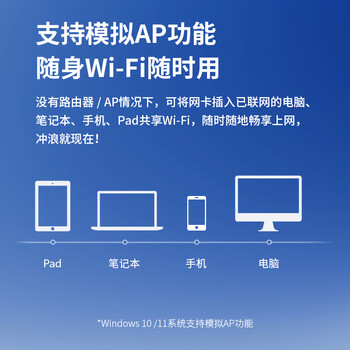 普联（TP-LINK） WiFi6免驱 usb无线网卡 外置高增益天线 台式机笔记本电脑wifi接收器 AX300发射器 XDN6000H