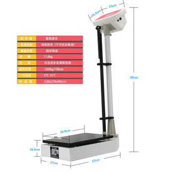 冰禹 RCS-200 电子体重秤 电子身高体重秤 实验室身高体重秤 200KG插电式身高体重秤