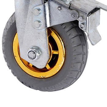 稳斯坦 WST079 重型高弹力脚轮 刹车轮 橡胶脚轮工业轮子 4寸刹车 1只