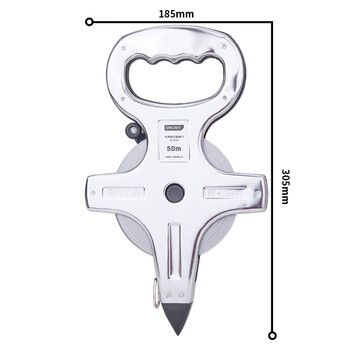 得力（deli）50米金属钢外壳架式插尺 50mx12.5mm铁盒架式钢卷尺DL9150