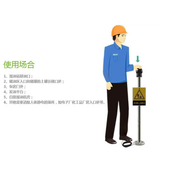 Homeglen  人体静电释放器触摸式静电消除仪  防爆声光报警A款