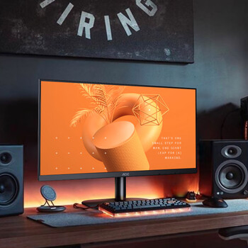 AOC 27英寸2K 100Hz超频120Hz IPS HDR10 HDMI/DP 低蓝光不闪 三边微边 节能办公电脑显示器 Q27B35