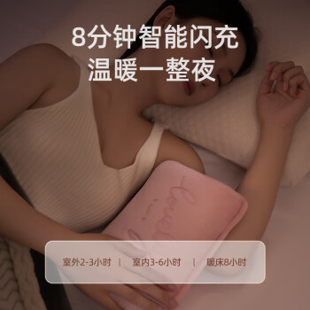 志高（CHIGO）暖手宝电热水袋水电分离毛绒布套 暖宝宝防头自动断电便携暖水袋
