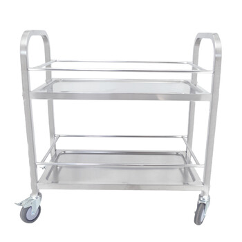 超宝（CHAOBAO）D-14C 不锈钢双层酒店餐车服务车 酒水车中号