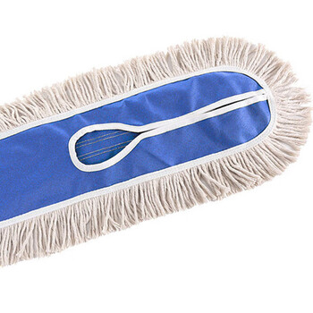 金诗洛 KSL062 平板拖把替换拖布 排拖工厂酒店可替换棉纱拖把保洁 90CM（蓝-替换头）1个