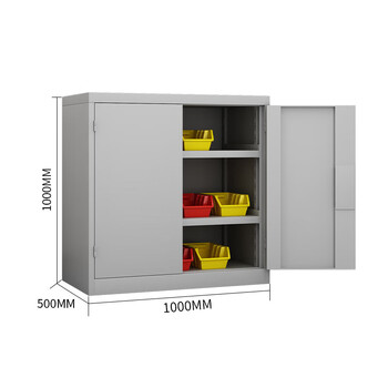 建功立业重型工具柜车间收纳箱多功能储物柜GY2701灰白色